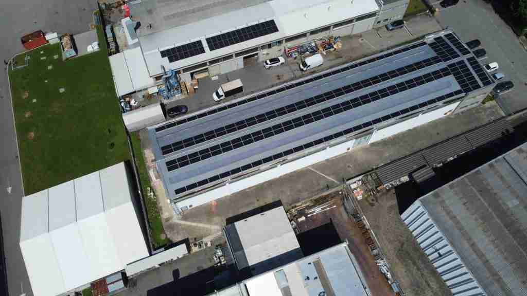 Vista aerea dell’impianto fotovoltaico industriale di Airily S.r.l.